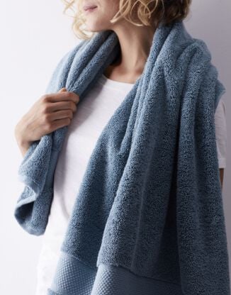 woman with blue towel woman with blue towel